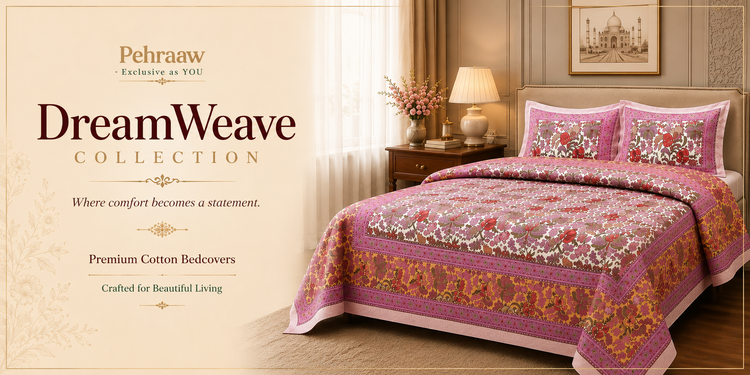 Cotton bedsheets with 2 pillow covers