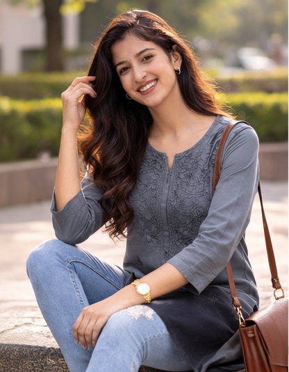 Short Top - Mul Cotton Shaded