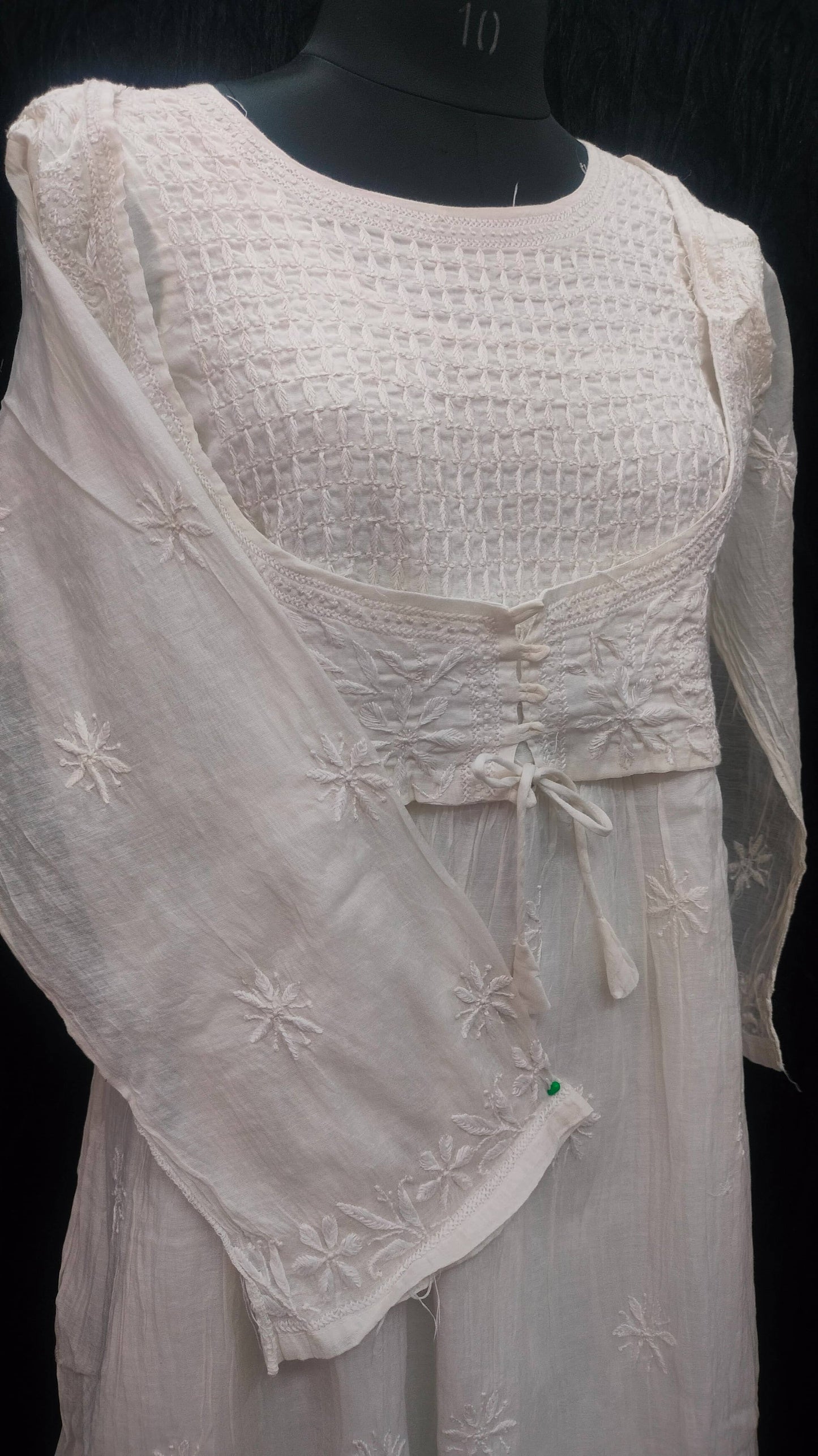 Pure Mul Chanderi A-Line Gown with Designer Koti – Premium Collection
