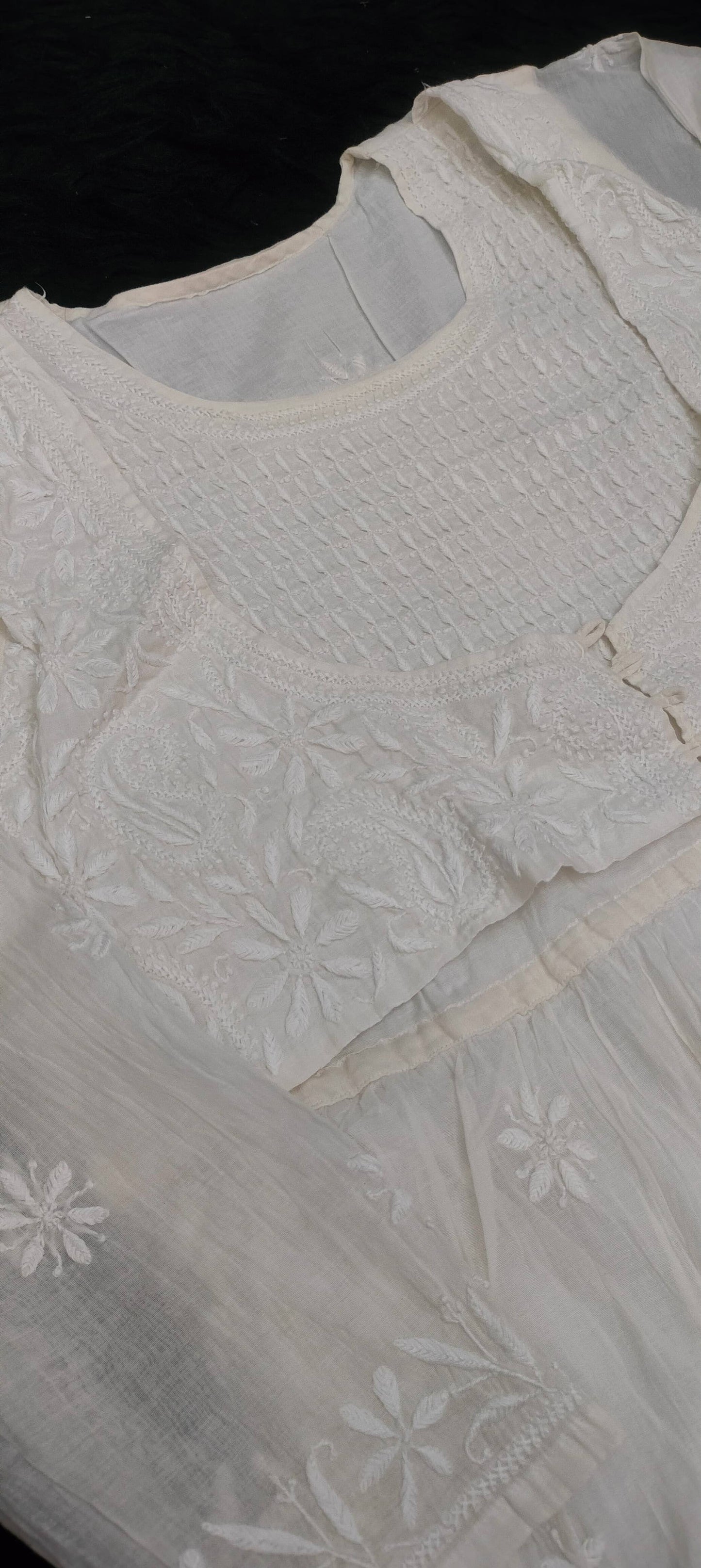 Pure Mul Chanderi A-Line Gown with Designer Koti – Premium Collection