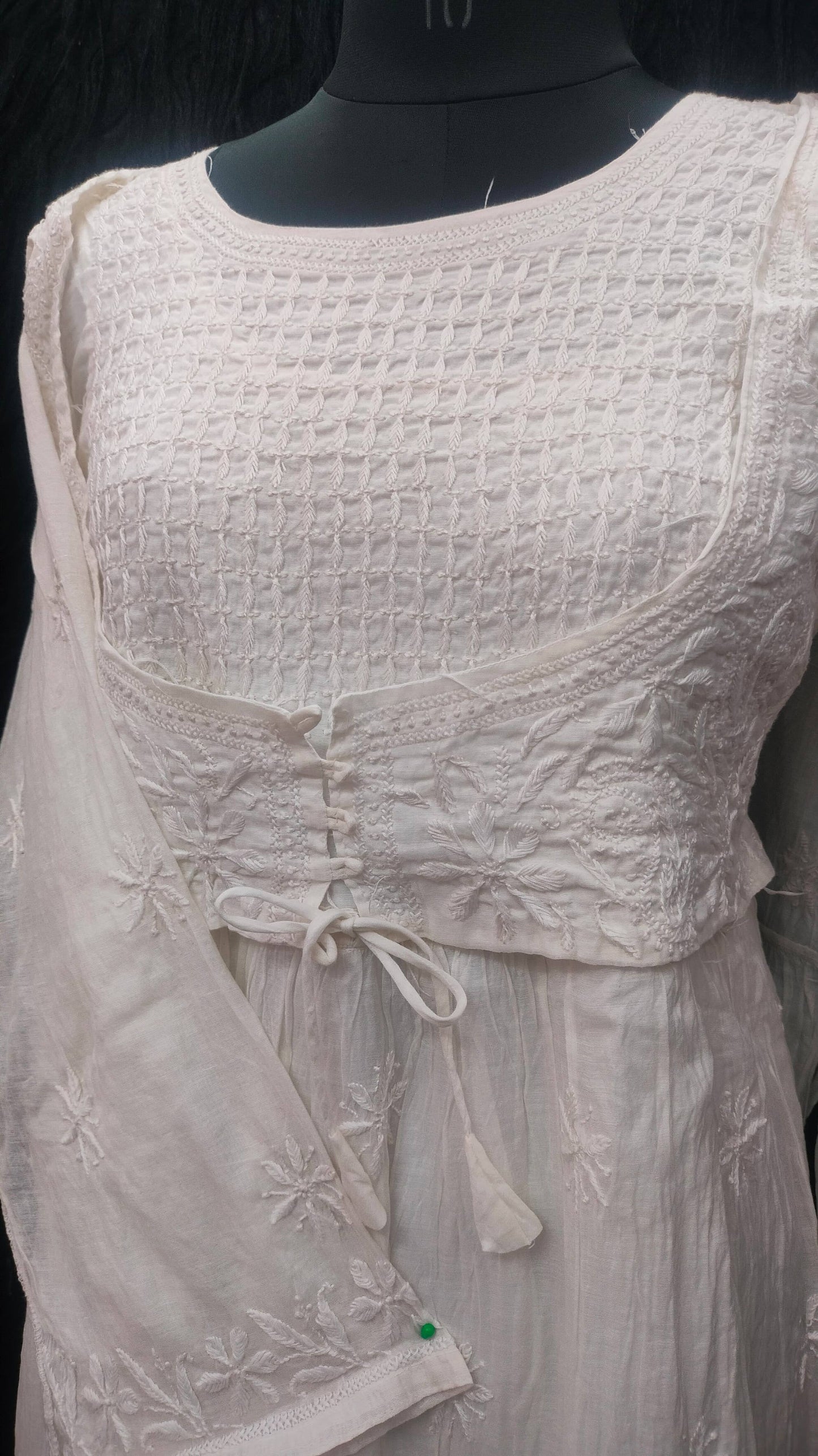 Pure Mul Chanderi A-Line Gown with Designer Koti – Premium Collection